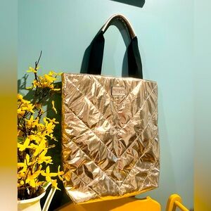 Victoria's Secret Gold Tote Bag